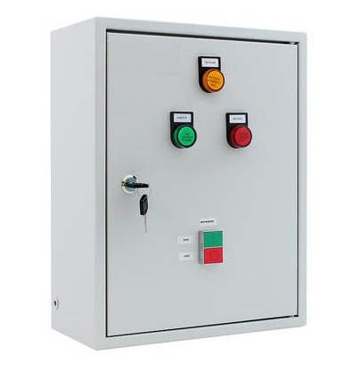 Шкаф местного управления прямым пуском/ остановом трехфазного асинхронного электродвигателя (15 кВт, 380 В, 50 Гц)